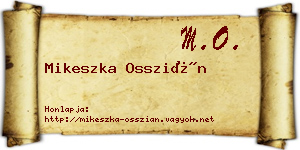 Mikeszka Osszián névjegykártya
